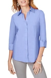 Foxcroft Taylor Fitted Non-iron Shirt In Iris Bloom