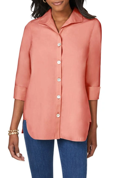 Foxcroft Pandora Non-iron Cotton Shirt In Pumpkin Spice