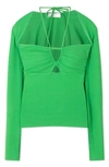 Jonathan Simkhai Merrit Cutout Rib Top In Parrot