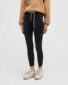 Off-white Black Leggings With Logo And Drawstring In Stretch Polyamide Woman In Black