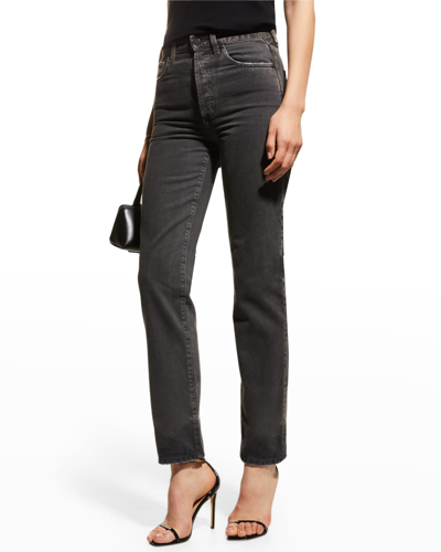 Ag Alexxis Vinte Straight Faded Jeans In 90s Faded Black
