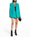 A.l.c Rylee Faux-wrap Mini Skirt In Jade