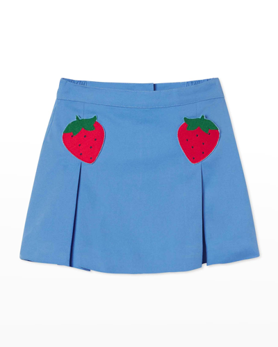 Classic Prep Childrenswear Kids' Girl's Box-pleated Strawberry Skirt In Provence