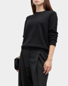 Loro Piana Girocollo Parksville Cashmere Sweater In 8000 Black