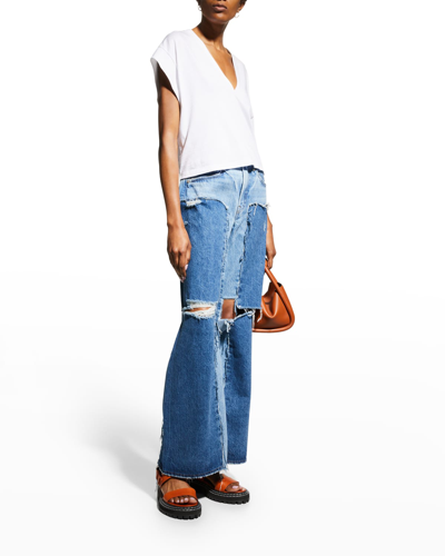 Frame Le Crop Mini Mid-rise Kick-flare Jeans In White