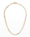 MARGO MORRISON GOLD FILLED PAPER CLIP CHAIN WITH VERMEIL DIAMOND CLASP