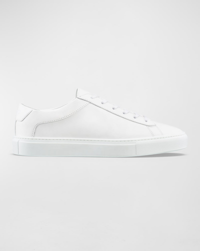 Koio Men's Capri Tonal Leather Low-top Sneakers In Triple White