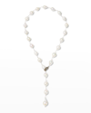 Margo Morrison Pearl Lariat With Diamond Snake Clasp In Mulpl