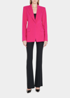 MICHAEL KORS GEORGINA ONE-BUTTON WOOL BLAZER