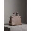 BURBERRY The Medium Banner in Leather and House Check,40202821