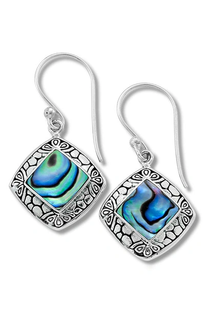 Samuel B. Silver Abalone Shell Earrings In Blue And Green