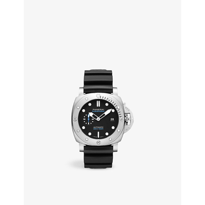 Panerai Submersible Automatic 42mm Stainless Steel And Rubber Watch, Ref. No. Pam00973 In Black