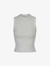Skims Grey Cotton 2.0 Cheeky Tanga Briefs In Light Heather Grey