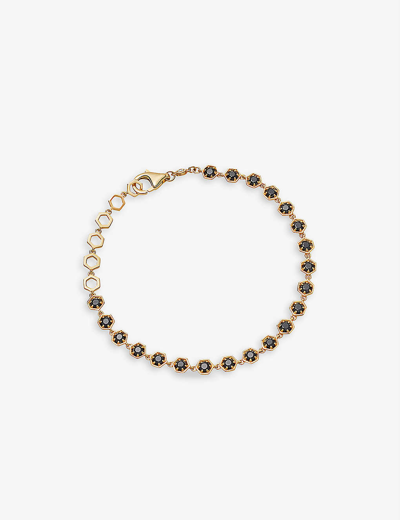 Astley Clarke Deco 18ct Yellow Gold-plated Vermeil Sterling Silver And Spinel Bracelet In Yellow Gold Vermeil
