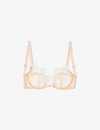 Agent Provocateur Lorna Soft-cup Embroidered Mesh Underwired Bra In Nude