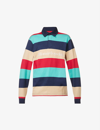 BILLIONAIRE BOYS CLUB STRIPED RELAXED-FIT COTTON-JERSEY RUGBY SHIRT