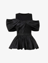 Alexander Mcqueen Peplum-overlay Sleeveless Cotton-shell Top In Black