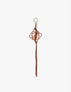 Loewe Brown Leather Anagram Pendant In Tan