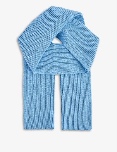 Chinti & Parker Essentials Ribbed Wool And Cashmere-blend Scarf In Stone