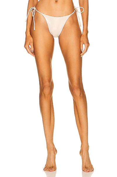 Aexae Tyra Tie Side Bikini Bottom In Neutral