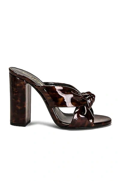 Saint Laurent Loulou 100 Mule Sandals In Black