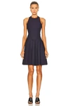 Alaïa Pleated Mini Dress In Marine