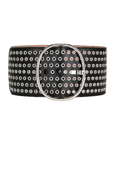 Alaïa Embellished Leather Belt In Noir