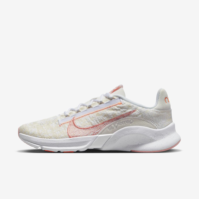 Nike Superrep Go 3 Flyknit Next Nature Women's Training Shoes In White,light Cream,total Orange,crimson Bliss