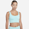 Nike Women's Essential Scoop Neck Midkini Swim Top In Blue