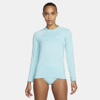 Nike Essential Women's Long-sleeve Hydroguard Swim Shirt In Blue