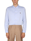 PS BY PAUL SMITH PS BY PAUL SMITH MEN'S BLUE OTHER MATERIALS SHIRT,M2R599RFZEBRA44 XL