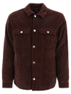 Apc Corduroy Lapel Casual Jacket In Brown