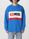 Diesel Sweatshirt With Logo In Gnawed Blue
