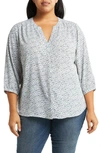 Nydj Semisheer Pintuck Blouse In Josie Dots