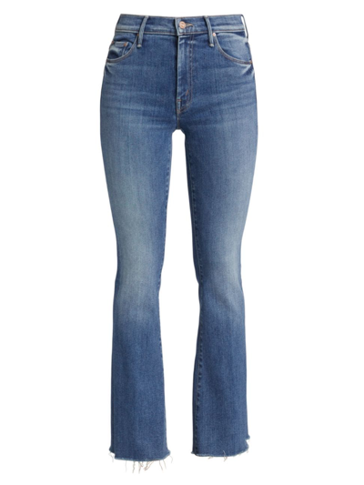 Mother Women's The Weekender Mid-rise Stretch Flare Fray Jeans In A Groovy Kind Of Love