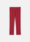 Versace Kids' La Greca Logo Stretch Cotton Leggings In Print
