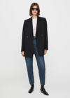 Totême Loreo Oversized Double-breasted Woven Blazer In Black