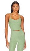 Beyond Yoga Spacedye Slim Racerback Cropped Tank In Green