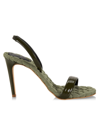 Aera Claudia 75 Vegan Leather Slingback High-heel Sandals In Millitary