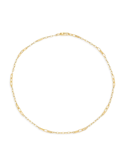 Marco Bicego Unisex 18k Mixed Coiled Open Chain Link Necklace, 21.5" In Yellow Gold