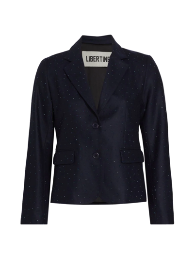 Libertine Star Dust Double-breasted Blazer In Navy