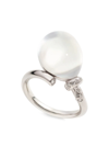 Vhernier Women's Palloncino 18k White Gold, Rock Crystal, & Multi-gemstone Ring In White Mother Of Pearl