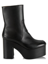 DRIES VAN NOTEN WOMEN'S PLATFORM LEATHER BOOTIES