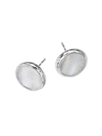 IPPOLITA WOMEN'S POLISHED ROCK CANDY STERLING SILVER & MOTHER-OF-PEARL SMALL STUD EARRINGS