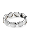 IPPOLITA WOMEN'S POLISHED ROCK CANDY STERLING SILVER & MOTHER-OF-PEARL OVAL ETERNITY RING