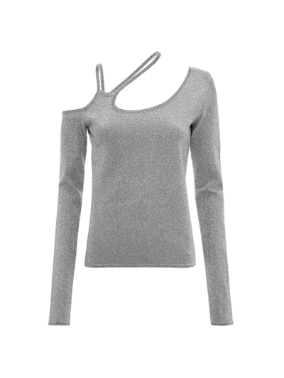 Jw Anderson Cut Out Detail Asymmetric Top In Grey