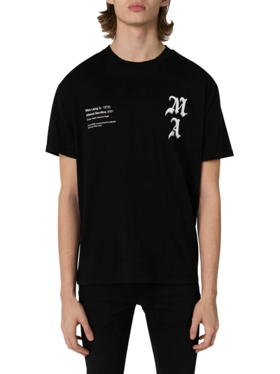 Amiri X Wes Lang Graphic Slogan Print Crewneck T-shirt In Black