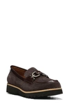 Donald Pliner Clio Leather & Suede Loafer In Dark Brown
