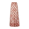 La Doublej Palazzo Abstract Wide-leg Silk Pants In Diamonds