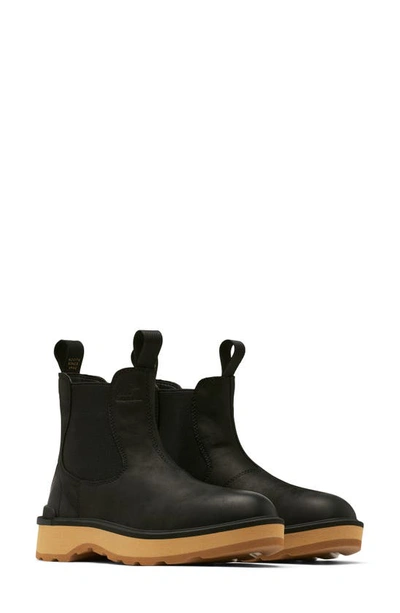 Sorel Black Leather Chelsea Boots